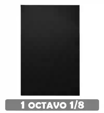 Octavo De Cartulina Negra X 1