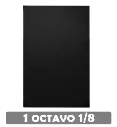 Octavo De Cartulina Negra X 1