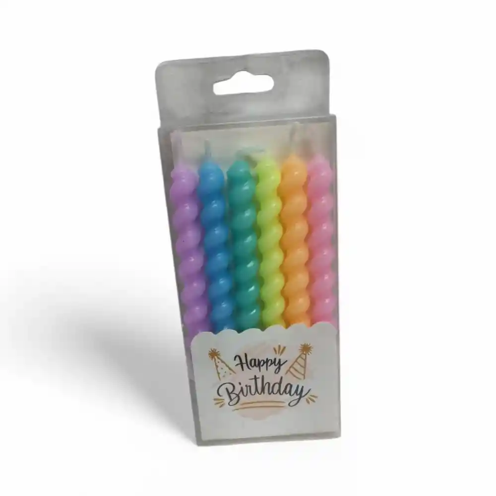 Vela Espirales Colores Pastel