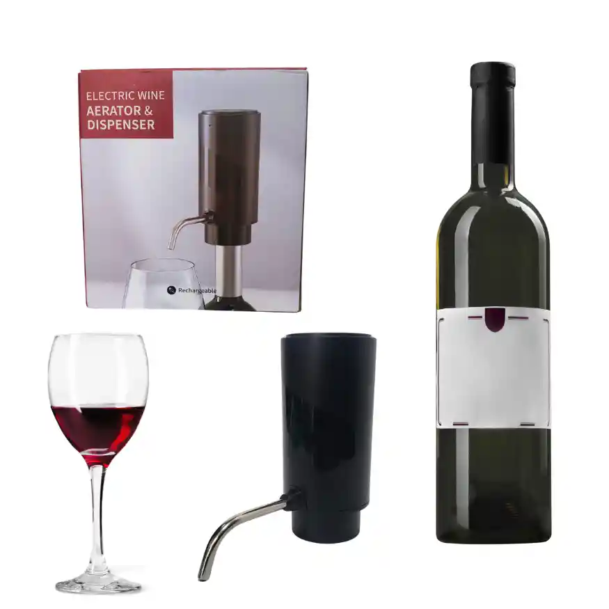 Aireador Dispensador Portátil Moderno De Vino Y Vidrio