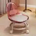 Silla Taburete Con Ruedas Scoot Stool Taburete De Maquillaje Rosa