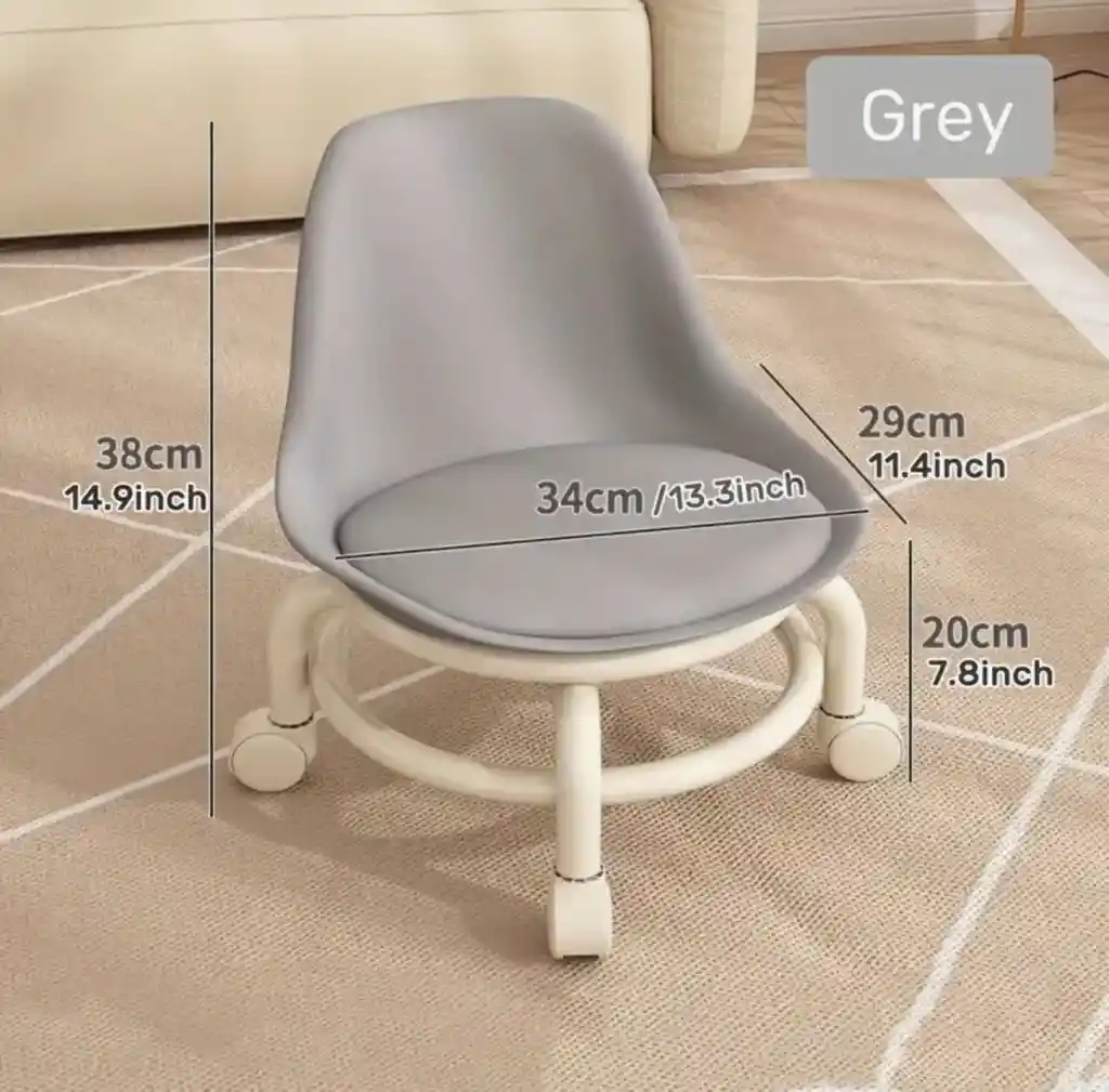 Silla Taburete Con Ruedas Scoot Stool Taburete De Maquillaje Rosa