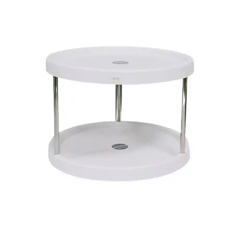 Organizador Estante De 2 Niveles Giratorio 360° Redondo