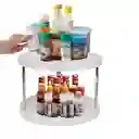 Organizador Estante De 2 Niveles Giratorio 360° Redondo