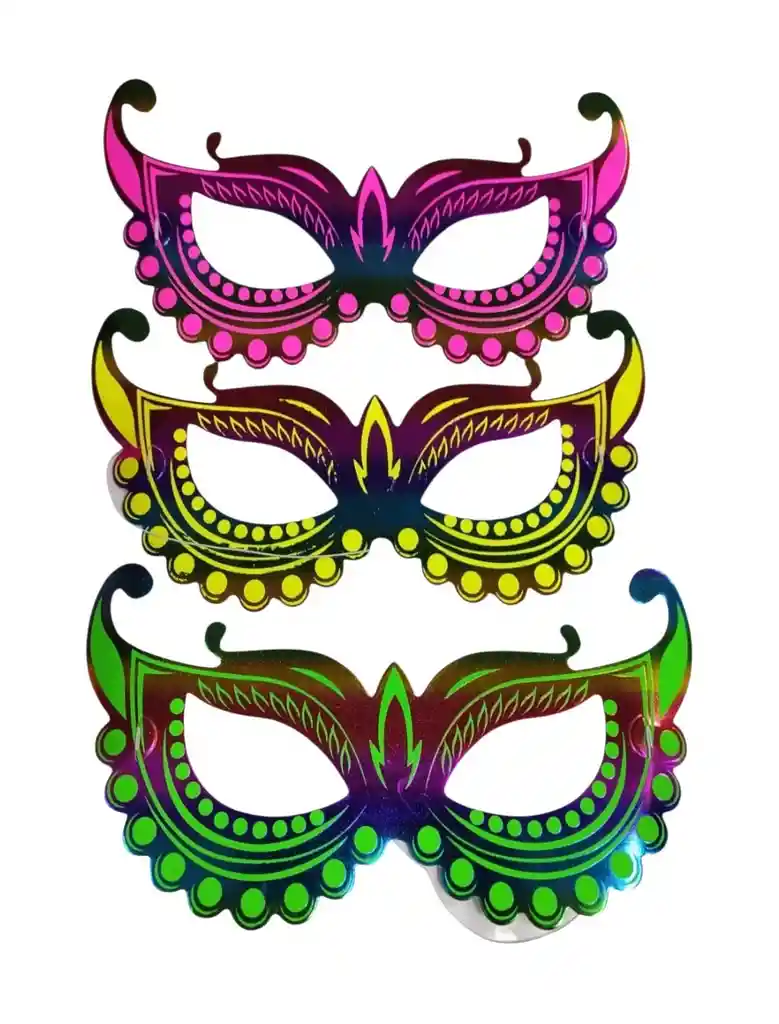 Antifaz En Carton Neon