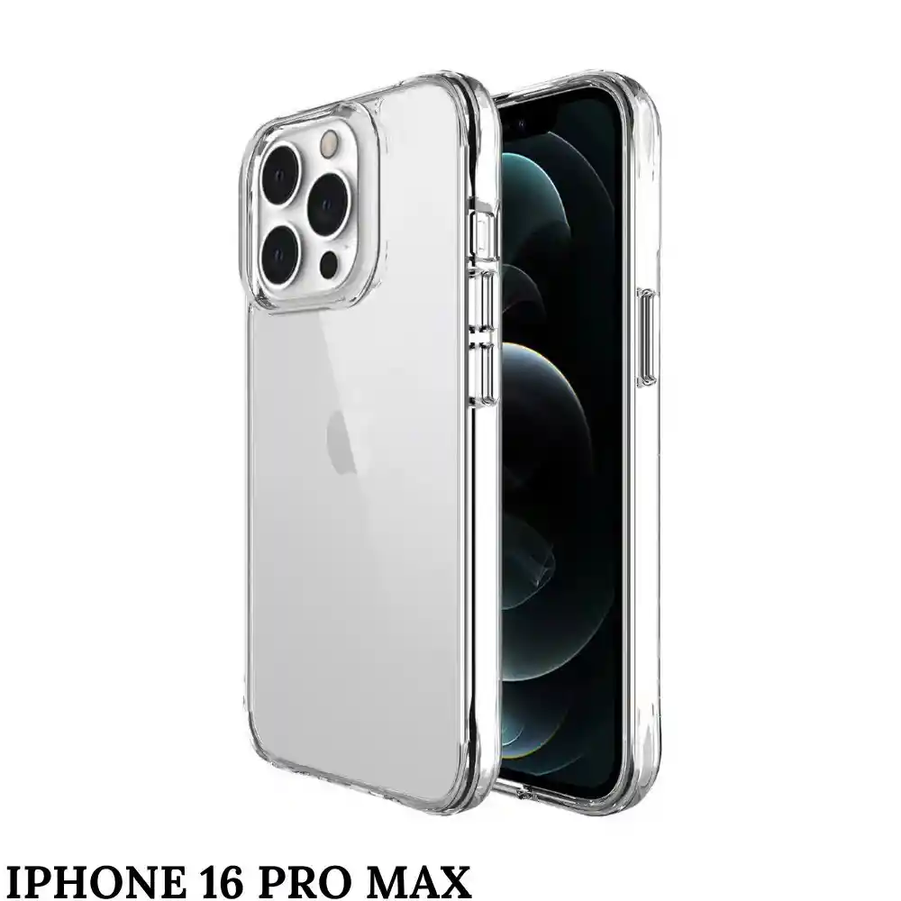 Estuche Para Iphone 16 Pro Max Con Proteccion Camara Transparente