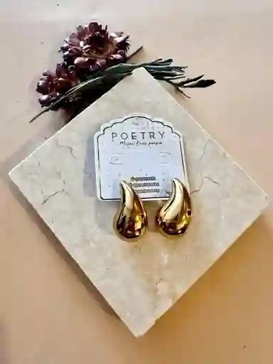 Aretes Gota Dorado