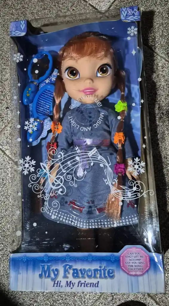 Muñeca Princesa Frozen Ana / Sonido/ Luz Cabello / Niñas.