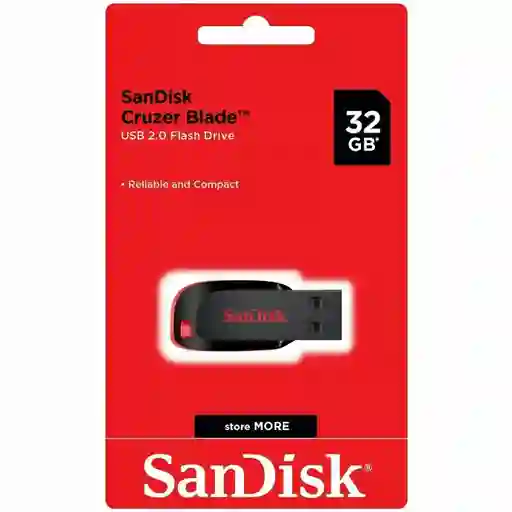 Memoria Usb Sandisk Cruzer Blade 32gb/2.0 Flash Drive Original