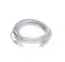 Cable De Red Utp Categoria 6 Blanco De 3 Metros