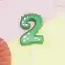 Vela De Cumpleaños De Dinosaurio Número 2