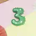 Vela De Cumpleaños De Dinosaurio Número 3
