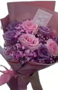 Flores Lila - Bouquet Esplendor Lila Rosas Lilas Y Rosadas