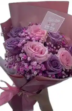 Flores Lila - Bouquet Esplendor Lila Rosas Lilas Y Rosadas