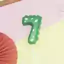 Vela De Cumpleaños De Dinosaurio Número 7