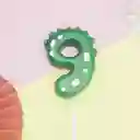 Vela De Cumpleaños De Dinosaurio Número 9