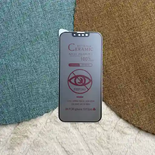 Iphone 13 - 13 Pro / 14 - 14 Pro / 15 - 15 Pro / Protector De Pantalla Anti Espía Cerámico Matte
