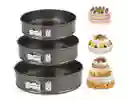 Moldes Para Torta Hornear 3 Redondos 20-22-24cm