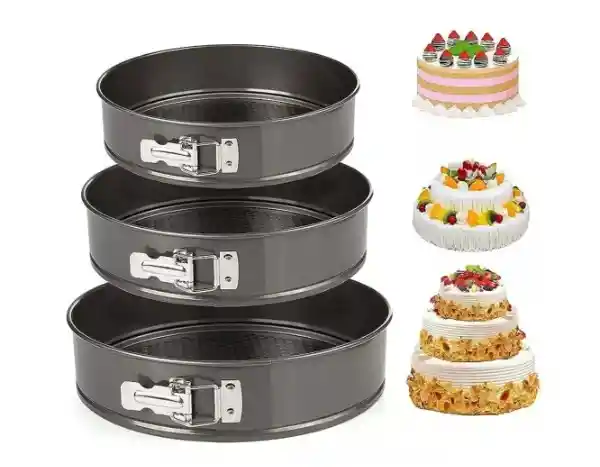 Moldes Para Torta Hornear 3 Redondos 20-22-24cm