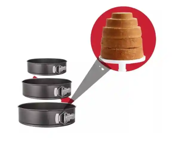 Moldes Para Torta Hornear 3 Redondos 20-22-24cm