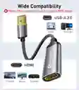 Adaptador Usb 3.0 A Hdmi 1080p 60hz Tarjeta Video Externa