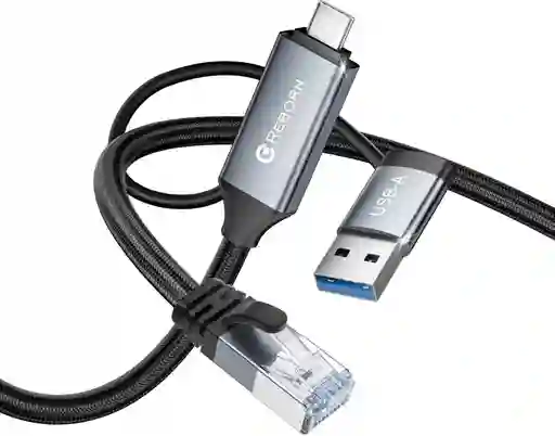 Adaptador De Red Usb Tipo C A Rj45 Gigabit Internet Pc Celu