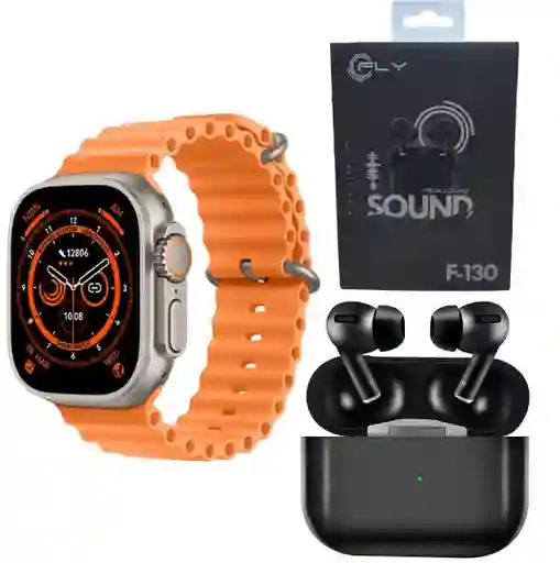Combo Inteligente De Smartwatch T800 + Fly 130 Negro