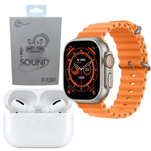 Combo Inteligente De Smartwatch T800 + Fly 130 Blanco