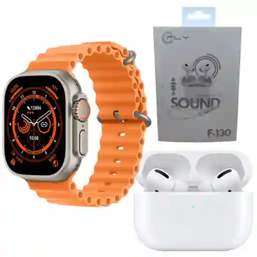 Combo Inteligente De Smartwatch T800 + Fly 130 Blanco