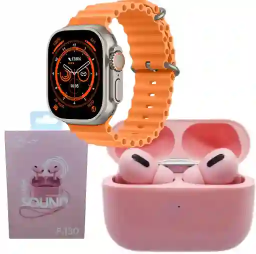 Combo Inteligente De Smartwatch T800 + Fly 130 Rosado