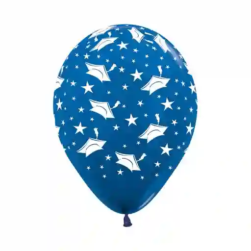 Globos R12 Azul De Birretes X 12 Und