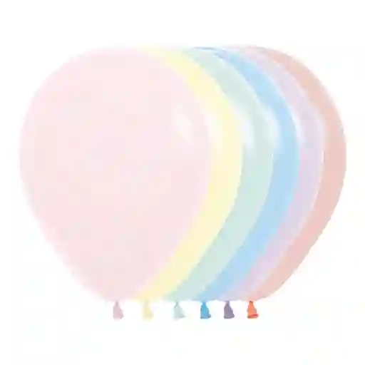 Globos R12 Pastel Mate Surtido X 12 Und