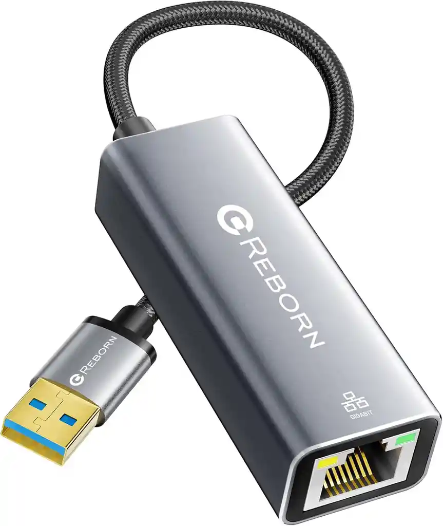 Adaptador Usb A Ethernet Rj45 Cable Nylon Gigabit