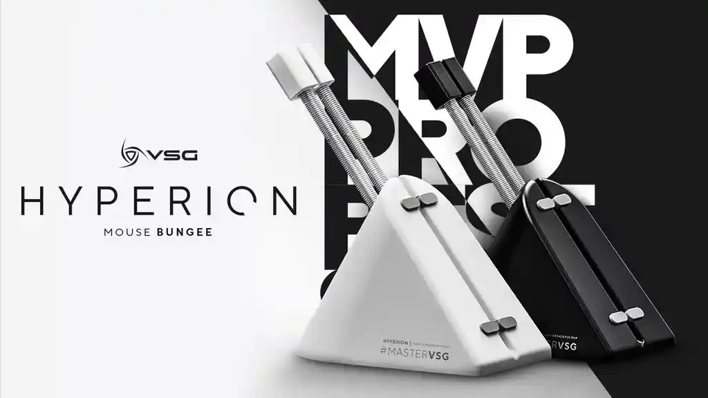 Sujetador De Cable Mouse Bungee Vsg Hyperion Color Blanco