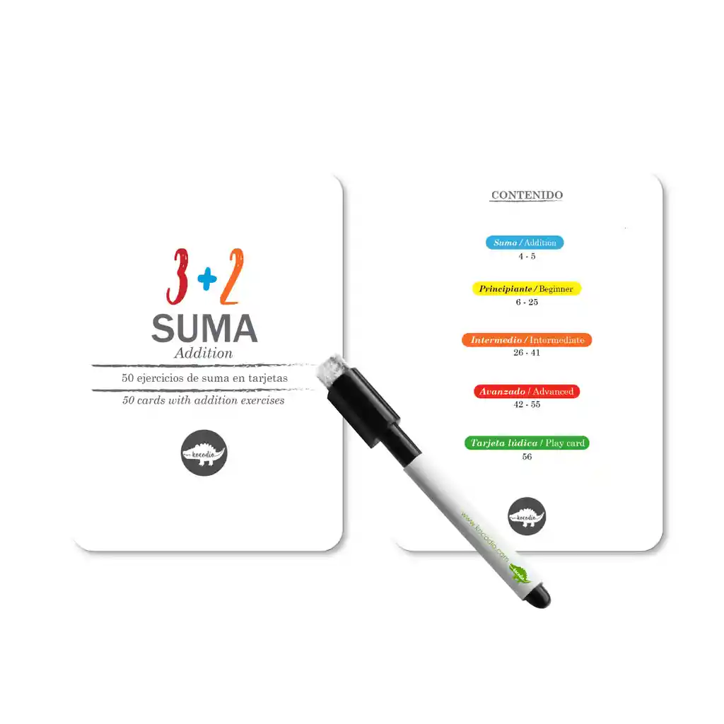 Kocodio Tarjetas Didácticas Flash Cards Suma