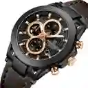 Reloj Naviforce Casual Nf8073 Crono Hombre Cuero + Estuche