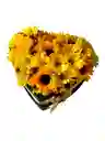 Corazón De Margaritas Y Girasol