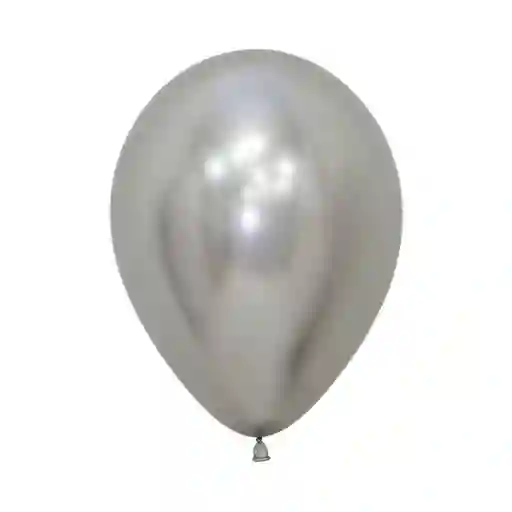 Globos R12 Reflex Plateado X 12 Und