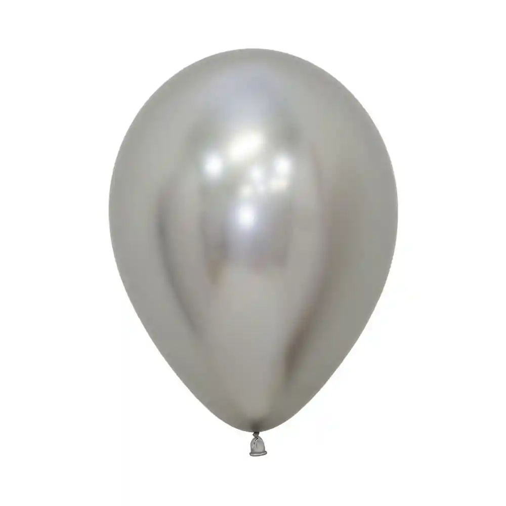 Globos R12 Reflex Plateado X 12 Und