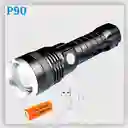 Linterna Tactica Led Recargable Usb Zoom Aluminio P90