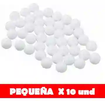 Bola De Icopor Pequeña X 10 Und Número 2 #