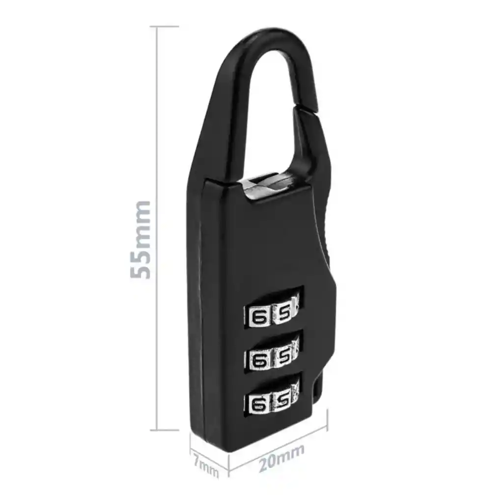 Candado De Seguridad Padlock Clave 3 Dígitos Maleta Casillero Morral