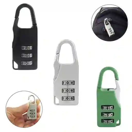 Candado De Seguridad Padlock Clave 3 Dígitos Maleta Casillero Morral