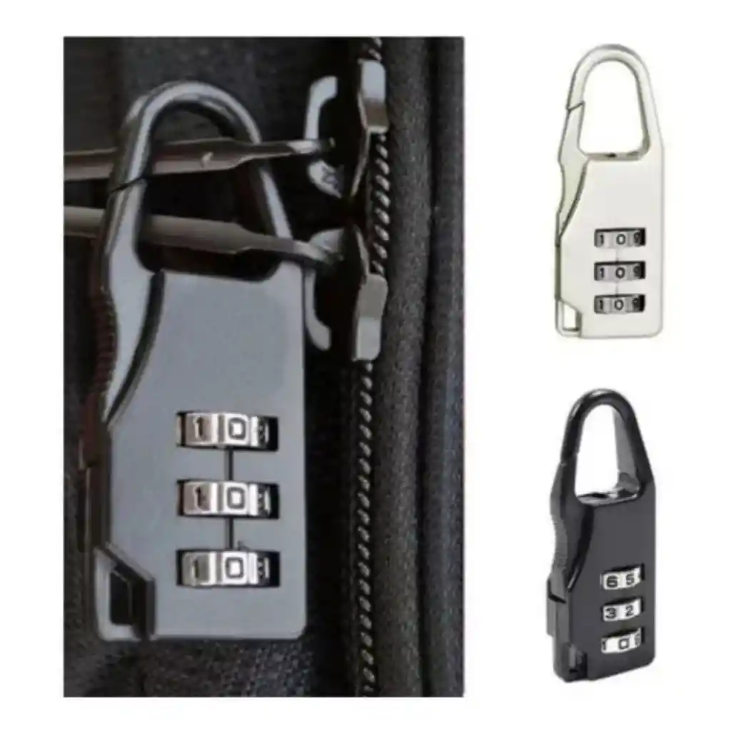 Candado De Seguridad Padlock Clave 3 Dígitos Maleta Casillero Morral