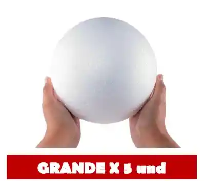 Bola De Icopor Grande # 15 X 5 Und