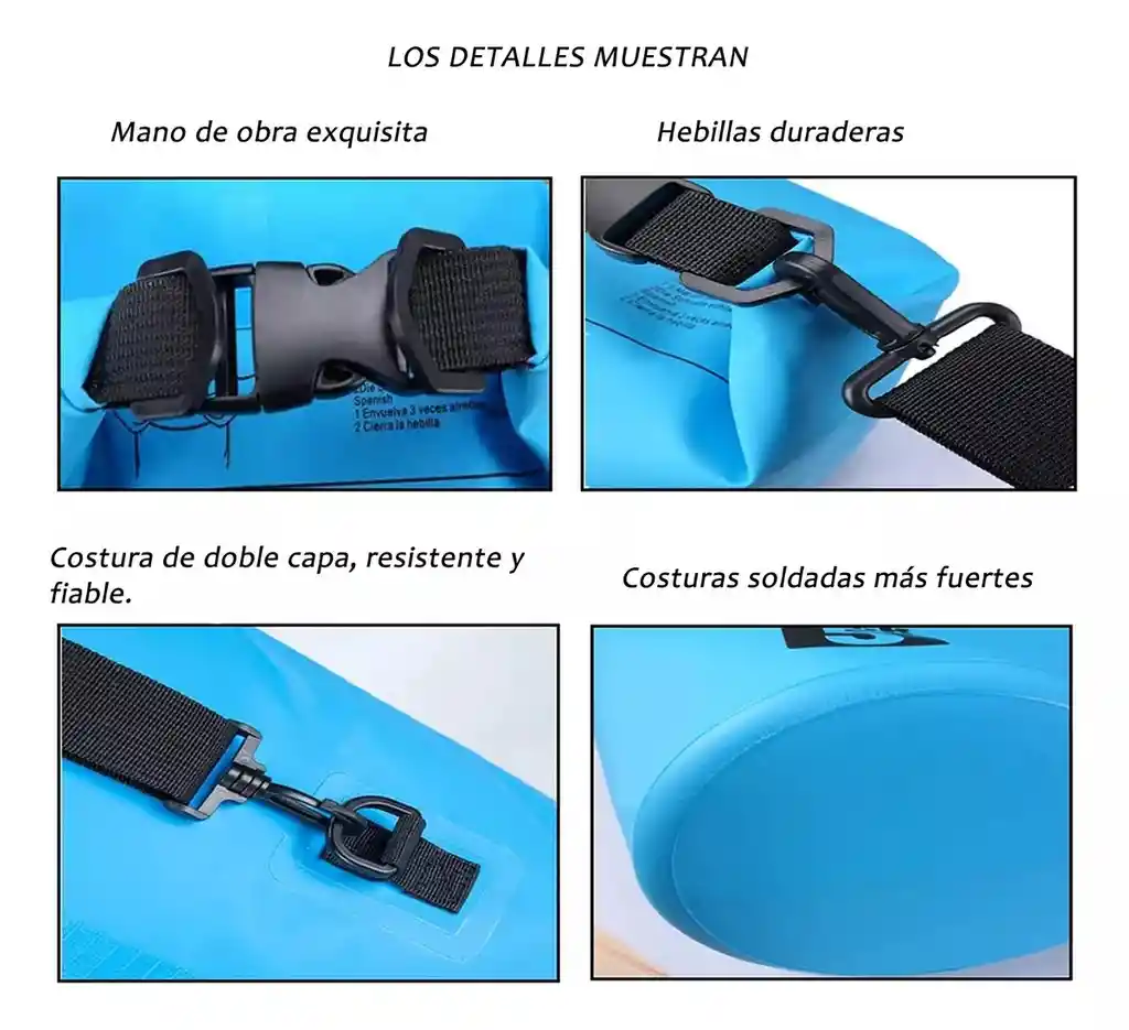 Bolsa Seca Tula Mochila Impermeable Camping 20l Doble Correa
