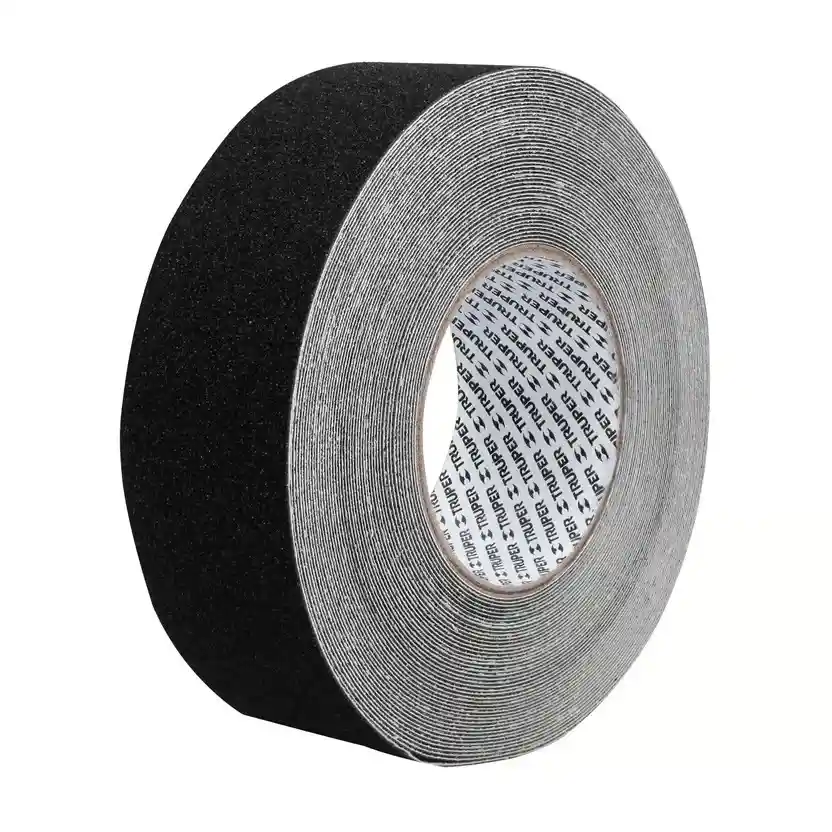 Cinta Antideslizante Negra De 50 Metros X 55 Mm Con Adhesivo