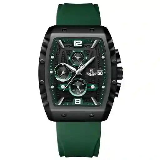 Reloj Naviforce Casual Nf8025 Crono Hombre Goma + Estuche