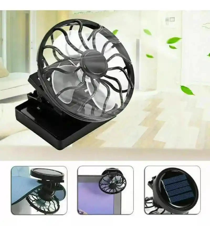 Ventilador Solar De Pinza Para Sombrero Gorra
