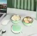 Porta Comida Redondo 2 Niveles Con Agarre Acero Inoxidable